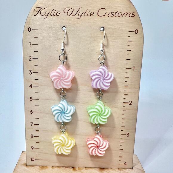 Sugar Star Earrings - Cute Pastel Kawaii Jewelry - Fun Sparkly Accessory - Picture 8 of 8